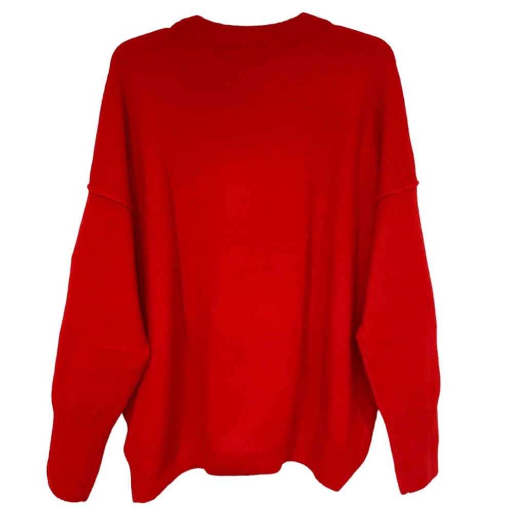 Vince Camuto Knot Be Mine Valentine Sweater in Cherry Red/Prism Pink New - Picture 3 of 8